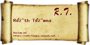 Ráth Tímea névjegykártya