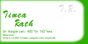 timea rath business card